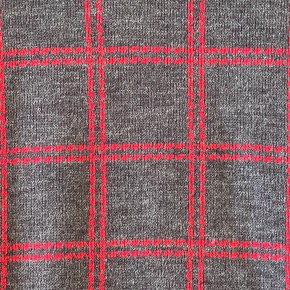 VINTAGE 80s ADOLFO Collectibles Mod Plaid Knit Tunic Top Size Med - Picture 5 of 5